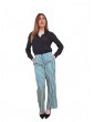 Tommy Hilfiger pantaloni donna relaxed fit a righe bianco e verde ww0ww41589-0cd