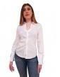 Fracomina camicia bianca in popeline scollata fr24st6008w40201-278