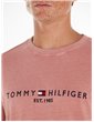 Tommy Hilfiger t shirt uomo slim fit teaberry con logo mw0mw35186-tj5