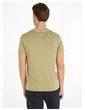 Tommy Hilfiger t shirt uomo slim fit faded olive con logo mw0mw35186-l9f