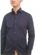 Calvin Klein camicia blue slim in popeline colletto a contrasto k10k112744-chw