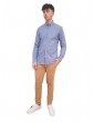 Calvin Klein camicia uomo slim chambray delta blue k10k112678-c41