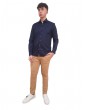 Calvin Klein camicia blu slim rich texture k10k112314chw