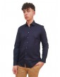 Calvin Klein camicia blu slim rich texture k10k112314chw