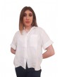 Tommy Hilfiger camicia donna bianca relaxed in lino manica corta ww0ww41392-ycf