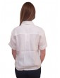Tommy Hilfiger camicia donna bianca relaxed in lino manica corta ww0ww41392-ycf